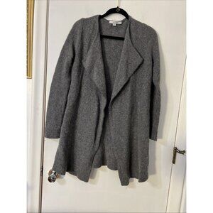 Boden Cardigan Long‎ Open Front Gray Sweater  Wool Blend  Size 6 Long Sleeve